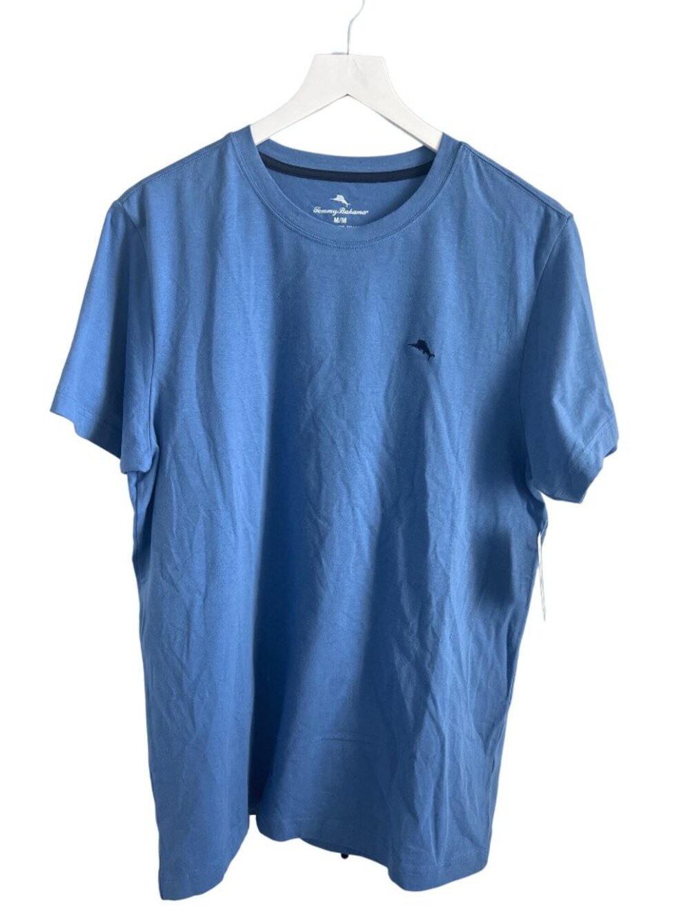 Tommy Bahama Mens Blue Crew Neck T-Shirt Cotton Blend Navy Logo